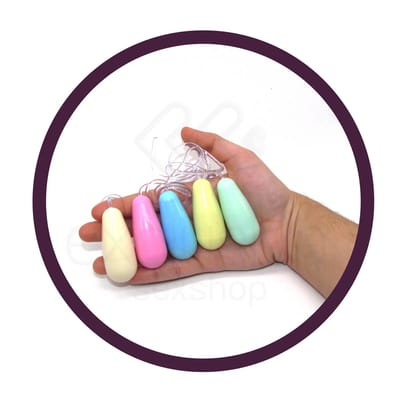 Kit com 5 Cones Para Pompoarismo com Pesos e Cores Diferentes - Sexy Fantasy | Peso de 20, 32, 45, 57 e 70 g