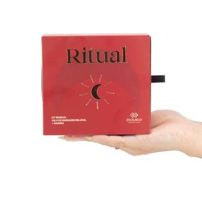 Kit com Amarra e Vela para Massagem Corporal Beijável - Exclusiva Ritual | Disponível em 2 Cores