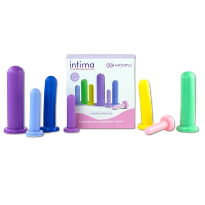Kit de Dilatadores Ginecológicos em Silicone Médico com 7 Tamanhos Diferentes - Exclusiva Linha Saúde | Disponível em 2 Cores