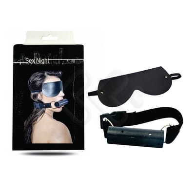 Kit com Mordaça em Bastão e Venda para os Olhos - InNamorata Sex Night | 10,8 x 3,2 cm