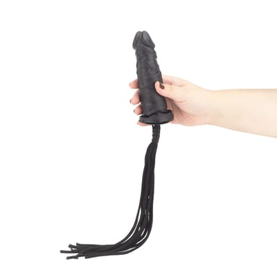 Chicote com Cordas de Nylon e Cabo em Formato de Pênis Realístico - La Pimienta Sado | 34 cm