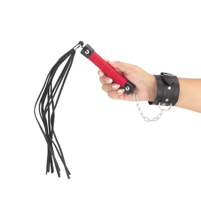 Kit Bracelete com Chicote - La Pimienta Sado | 37 cm | Disponível em 2 Cores