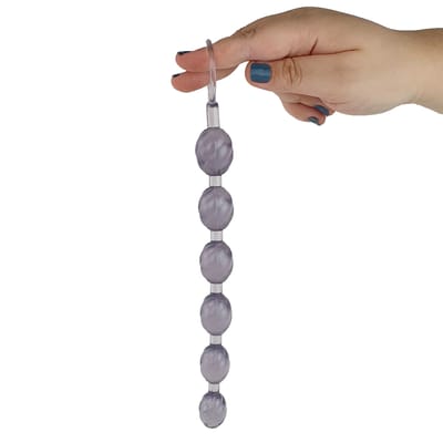 Plug Anal Escalonado com 6 Esferas em Silicone - La Pimienta Plug Jelly Stick Ball | 20 x 2,3 cm