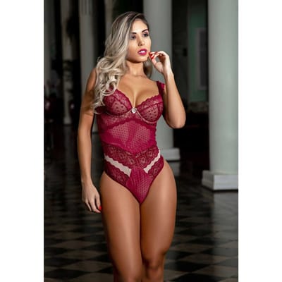 Body em Renda com Tule e Bojo Estruturado - Garota Veneno | Disponível em 3 Cores e 4 Tamanhos