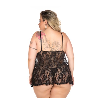 Camisola Renda Fechada - Pimenta Sexy Lingerie | Tamanho Plus Size | Disponível em 3 Cores