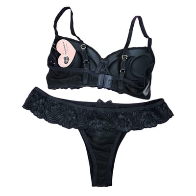 Conjunto 1/2 Taça com Renda e Spikes - Ranny's Lingerie | Tamanho: P