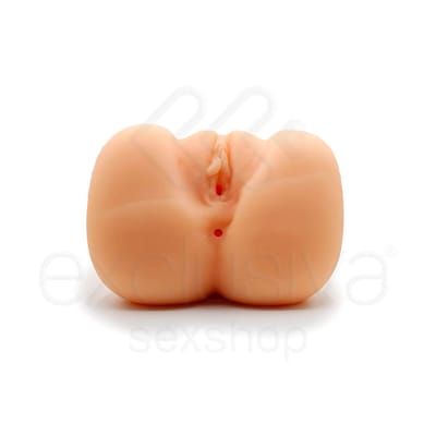 Masturbador em Forma de Bunda em Cyberskin com Vagina Carnuda e Ânus Apertado - Love Red Lip | 20 x 18,5 cm