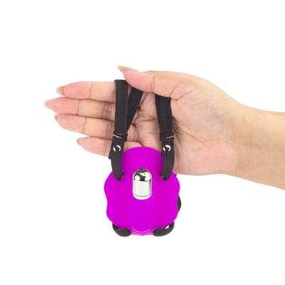 Estimulador de Clitóris e Cápsula Vibratória com 10 Modos de Vibração e Cinta Elástica Ajustável - LyBaile Love Rider | 10 x 7 cm