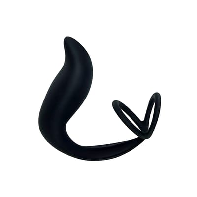 Estimulador de Próstata com Anel Duplo - Lovetoy Combo Double Cockring Plug | 7,9 x 3,4 cm