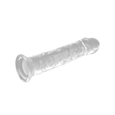 Prótese Peniana Transparente em TPE com Glande Definida, Veias Salientes e Ventosa - Lovetoy Flawless Clear 7.0/7.1 | 16,3 x 3,3 cm