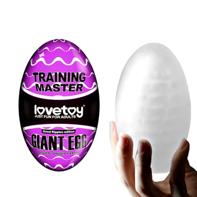 Masturbador em Formato de Ovo com Textura Interna - Lovetoy Giant Egg Grind Ripples Edition