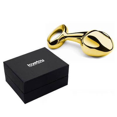 Lovetoy Luxury Pure - Plug Anal de Aço - 9,7 x 3,3 cm | Cor: Dourado