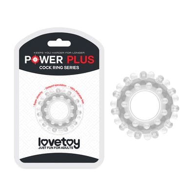 Anel Peniano em TPE com Esferas Massageadoras - Lovetoy Power Plus | Disponível em 2 Cores