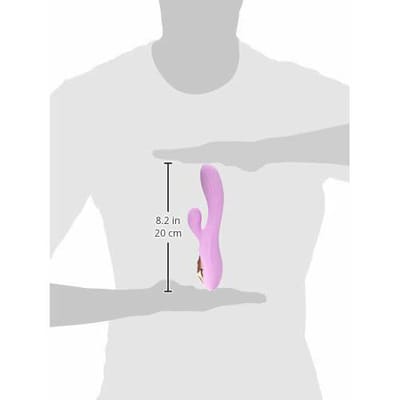 Vibrador Estimulador de Ponto G e Clítoris Recarregável, em Silicone com 7 Modos de Vibrações e Modo Aquecimento - Entice Vivien | 10 x 3,2 cm