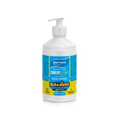 Lubrificante Corporal à Base de Água Beijável - Confort Lub Bubbalove | 500g | Disponível em 2 Sabores