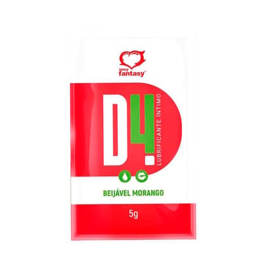 Gel Lubrificante Beijável à Base D'Água em Sachê - Sexy Fantasy D4 | 5g | Disponível em 3 Sabores