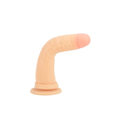 Prótese Peniana Realística em PVC com Glande, Saliências, Vértebra e Ventosa - Magic Sexy | 20 x 4 cm