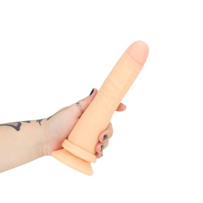 Prótese Peniana Realística em PVC com Glande, Saliências, Vértebra e Ventosa - Magic Sexy | 20 x 4 cm