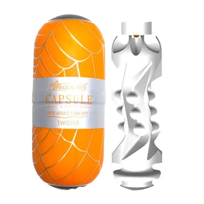 Masturbador Masculino em Formato de Cápsula e Textura Interna - Magical Kiss Capsule Twister