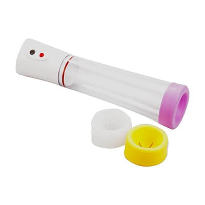 Magical Kiss Electric High Vacuum - Bomba Peniana Elétrica com Painel de Controle e Anéis em Silicone - 29 x 6,6 cm