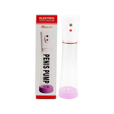 Magical Kiss Electric High Vacuum - Bomba Peniana Elétrica com Painel de Controle e Anéis em Silicone - 29 x 6,6 cm