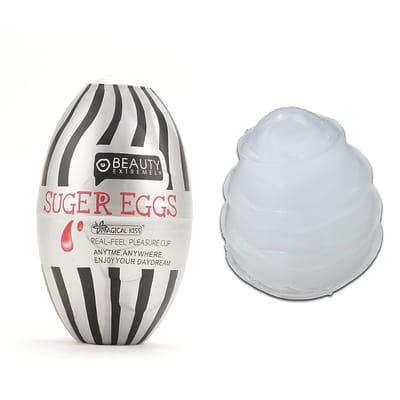 Masturbador em Formato de Ovo com Texturas Interna - Magical Kiss Suger Eggs Beauty Extremely | 12 x 7 cm