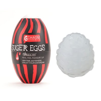 Masturbador em Formato de Ovo com Texturas Interna - Magical Kiss Suger Eggs Chasm Extremely | 12 x 7 cm