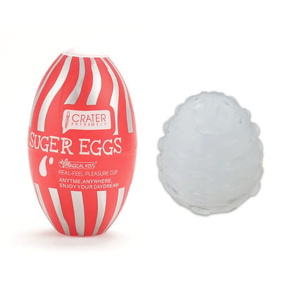Masturbador em Formato de Ovo com Texturas Interna - Magical Kiss Suger Eggs Crater Extremely | 12 x 7 cm