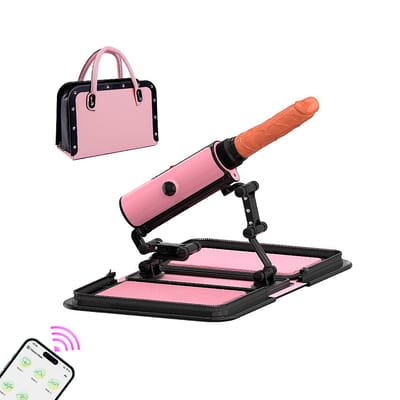 Máquina do Sexo de Bolsa com 9 Modos de Vai e Vem, Prótese Peniana e Controle Via Aplicativo - X5A | 13 x 3,3 cm