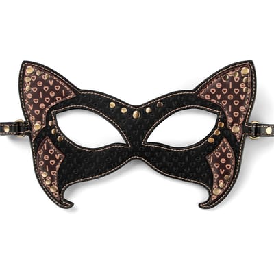 Máscara Gatinha em Couro com Fivela Ajustável e Detalhes - LoveToy Rebellion Reign Cat Mask | Tamanho Único