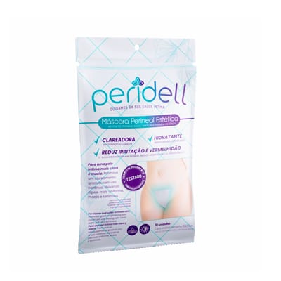 Máscara Perineal Estética com Ação Clareadora, Hidratante e Calmante para Irritações - Peridell | 10 Unidades