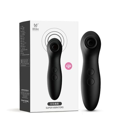 Massageador de Clitóris em Silicone com 7 Modos de Pulsação, Vibração e Recarregável - Dibe Orgasm Clitoral Super Vibratoris - 13 x 3,3 cm | Disponível em 2 Cores