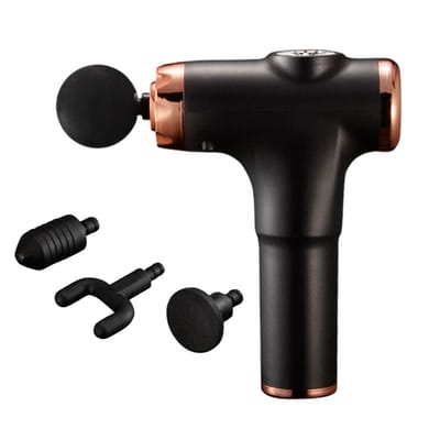Massageador Corporal Pistola com 4 Ponteiras Estimuladoras Removíveis, 6 Níveis de Intensidade e Recarregável - Fascial Gun