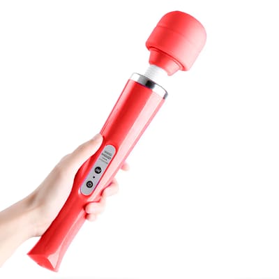 Massageador em Soft Touch com 10 Níveis de Vibração e Recarregável - Love Magic Wand | 31,5 x 5,7 cm | Disponível em 5 Cores