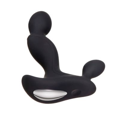 Massageador de Próstata e Períneo em Silicone com 7 Modos de Vibração e Carregamento Via Cabo USB - Adam & Eve Adam's Vibrating Triple Probe | 9,5 x 2,5 cm