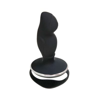Massageador de Próstata em Silicone com Alça Flexível, 7 Modos de Vibração, Controle Remoto Sem Fio e Carregamento Via Cabo USB - Zero Tolerance The Handyman | 10,5 x 3 cm