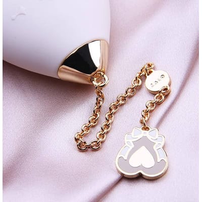 Massageador Recarregável com 8 Modos de Vibrações, Folheado em Ouro 18K e À Prova De Água em Forma de Coração - Zalo Lolita Baby Heart | Disponível em 4 Cores