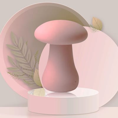 Massageador com Formato de Cogumelo em Silicone, 10 Modos de Vibração e Recarregável - Adão & Eva | 7,7 x 5,7 cm