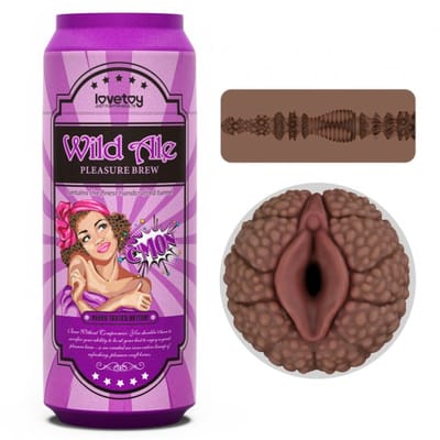 Masturbador Cerveja de Lata Com Formato de Vagina em TPE e Texturas Externas - Lovetoy Pleasure Brew | 16 x 3 cm | Disponível em 2 Cores