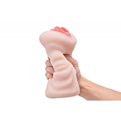 Masturbador em CyberSkin no Formato de Vagina com Grandes Lábios Rosados e Texturas Internas - Maig 11 | 12 x 4 cm
