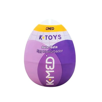 Masturbador em TPR com Formato Egg e Texturas Internas - K-Toys Bate-Bate Omelete | 5,8 x 5,1 cm