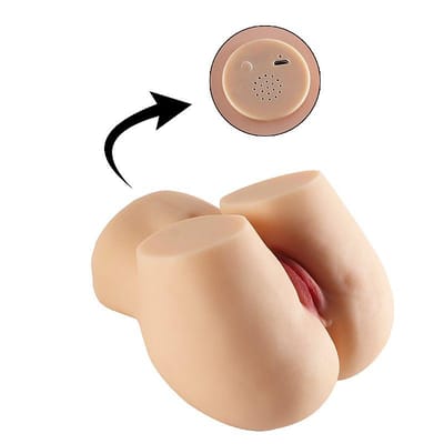 Masturbador em Forma de Bunda em CyberSkin com 10 Modos de Vibração, Vagina e Ânus Penetráveis - SI | 32 x 30 cm
