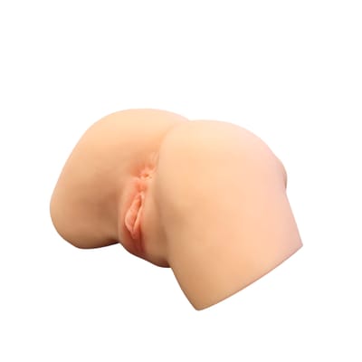 Masturbador Formato de Bunda em TPE com Vagina e Ânus Penetráveis e Texturizados - Butt Bel 3 | 29 x 20 cm