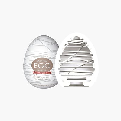 Masturbador em Formato de "Egg" em Silicone com Textura Entrelaçada - Magical Kiss Silky II | 5,8 x 5 cm