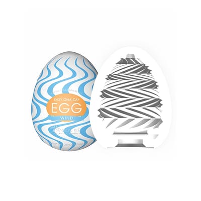 Masturbador em Formato de "Egg" em Silicone com Textura em Ondas Espiral - Magical Kiss Wind | 5,8 x 5 cm