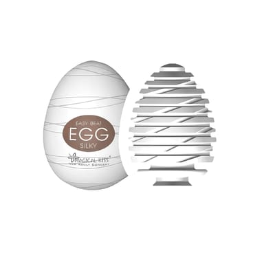 Masturbador em Formato de "Egg" em Silicone com Texturas Emaranhadas - Magical Kiss Silky | 5,8 x 5 cm