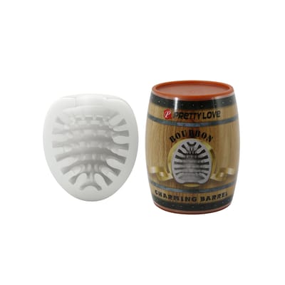 Masturbador em Formato de "Egg" em TPR com Latinha Formato de Barril - Pretty Love Bourbon | 6,7 x 5,4 cm