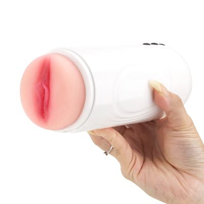 Masturbador com Formato de Vagina em TPE, Sucções, 20 Modos de Vibração, Resistente à Água e Recarregável - Camonet Airplane Cup