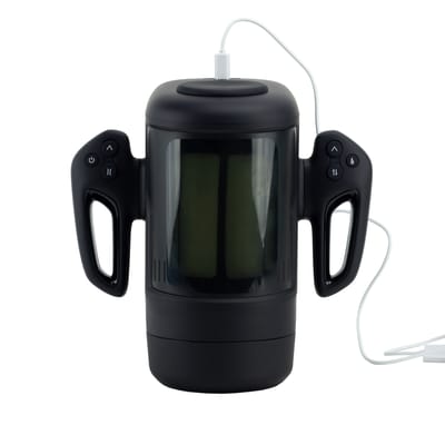 Masturbador Lanterna com 10 Modos de Vibrações, 3 Tipos de Vai e Vem, Função de Aquecimento e Suporte para Celular - SI Game Sex | 16 x 3 cm