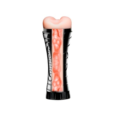 Masturbador Lanterna com Formato de Ânus e Texturas Internas em TPE - SI Jack | 16,5 x 3 cm